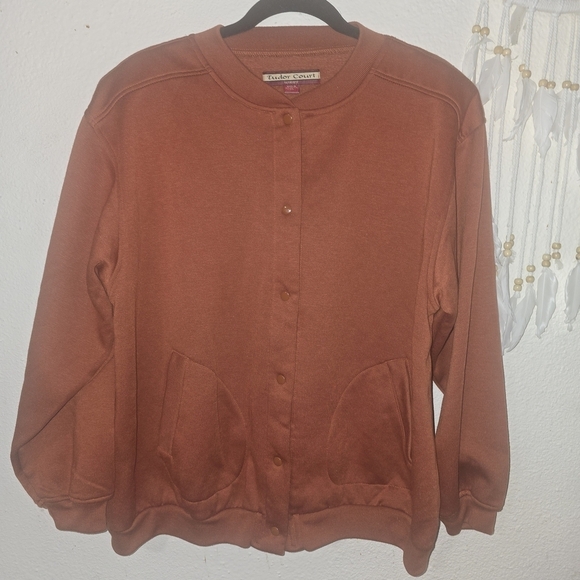 Tudor Court Sweaters - Tudor Court Rust Button-Up Jacket